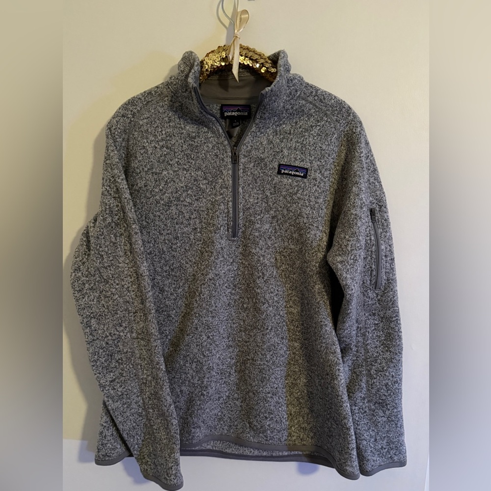 Patagonia Men's Zip-Up Gray Sweater